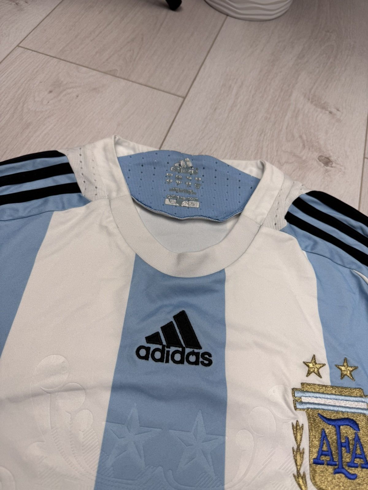 Adidas Argentina Adidas soccer jersey S 2008 stripped Size US S / EU 44-46 / 1 - 7 Thumbnail