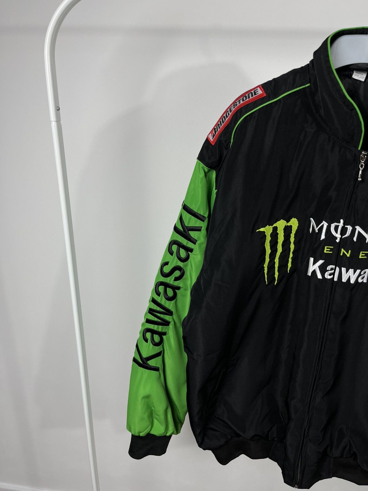 Vintage Monster Energy Kawasaki Racing Bomber Jacket XXL Black Green Size US XXL / EU 58 / 5 - 5 Thumbnail