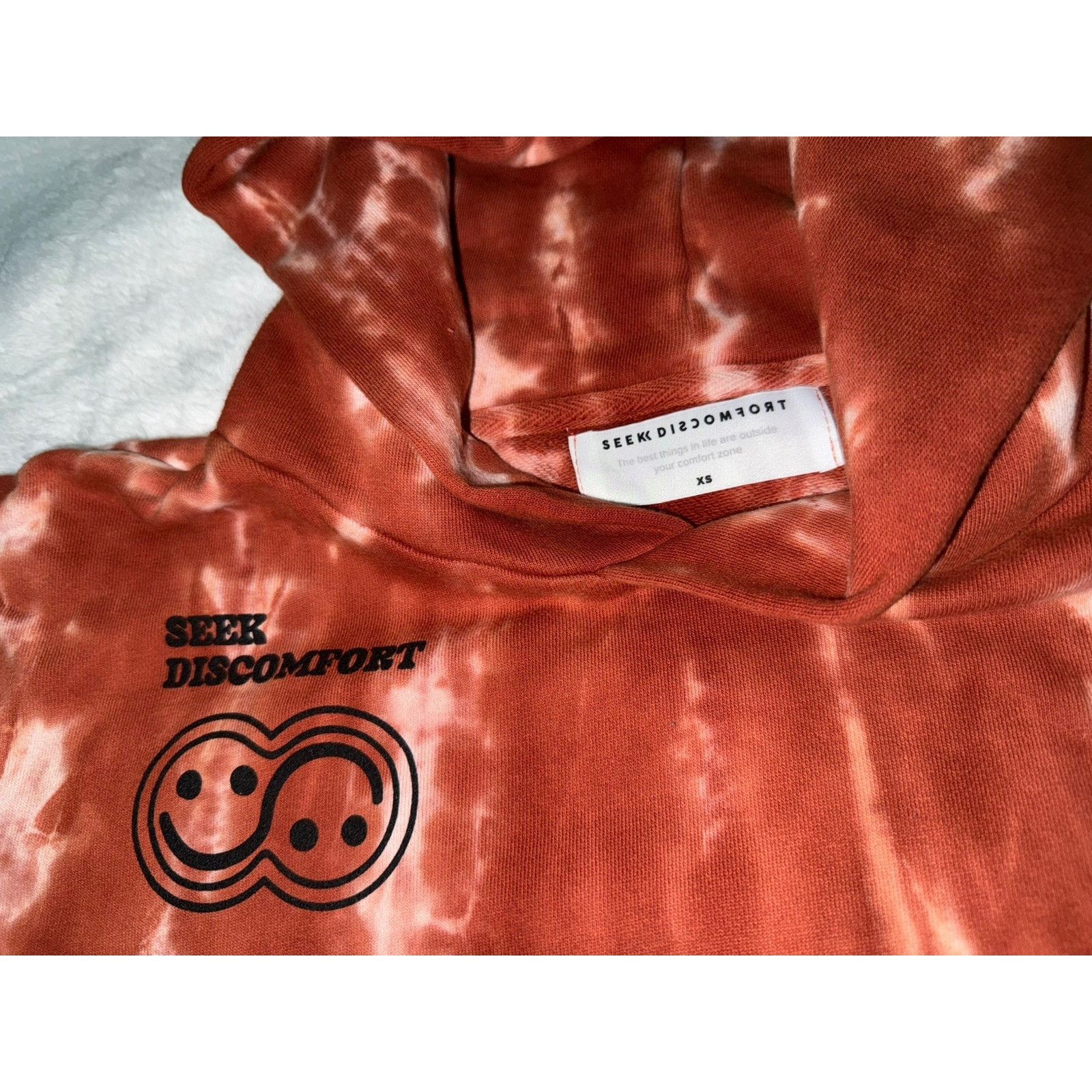 Other Seek Discomfort Hoodie Rust Tie Dye Graphic Reflection XS Size US XS / EU 42 / 0 - 4 Thumbnail