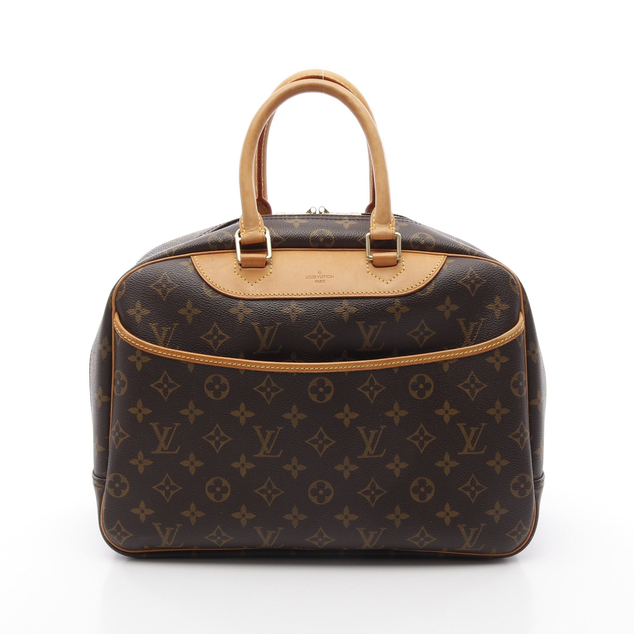 Louis Vuitton Louis Vuitton Deauville Bowling Vanity Monogram Handbag Leather Brown Size ONE SIZE - 1 Thumbnail
