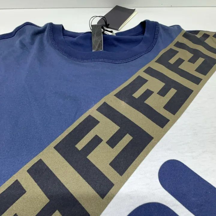 Fendi Fendi Color-Block Logo Print Short Sleeve T-Shirt -2507 Size XS / US 0-2 / IT 36-38 - 8 Thumbnail