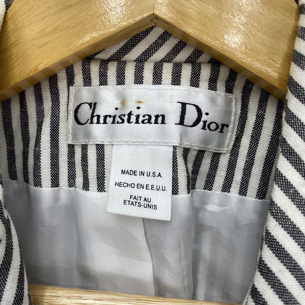 Christian Dior Monsieur 🔥Vintage Cristian Dior Stripes Single BUtton Shirt Jacket Size M / US 6-8 / IT 42-44 - 5 Thumbnail
