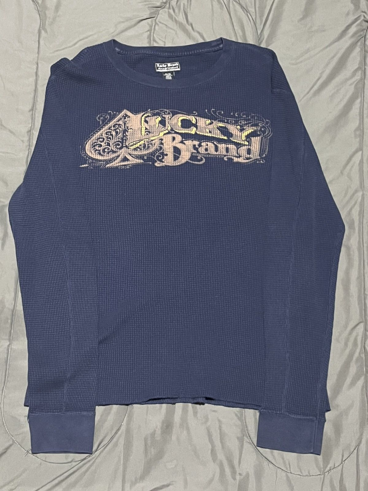 Lucky Brand Navy / Dark Blue Lucky Brand Thermal LongSleeve Shirt Size US XL / EU 56 / 4 - 1 Thumbnail