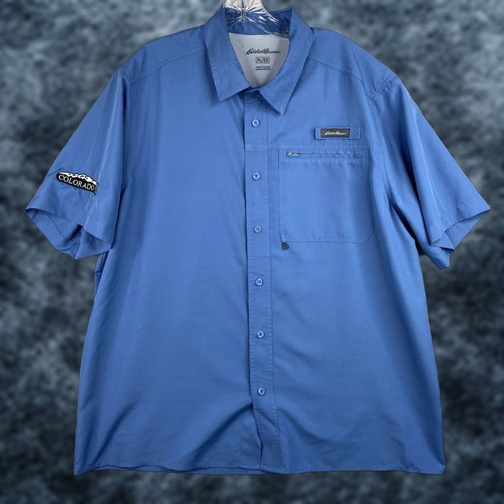 Eddie Bauer Eddie Bauer Shirt Mens XL Blue Button Up Performance Fishing Hiking COLORADO Shirt Size US XL / EU 56 / 4 - 1 Thumbnail