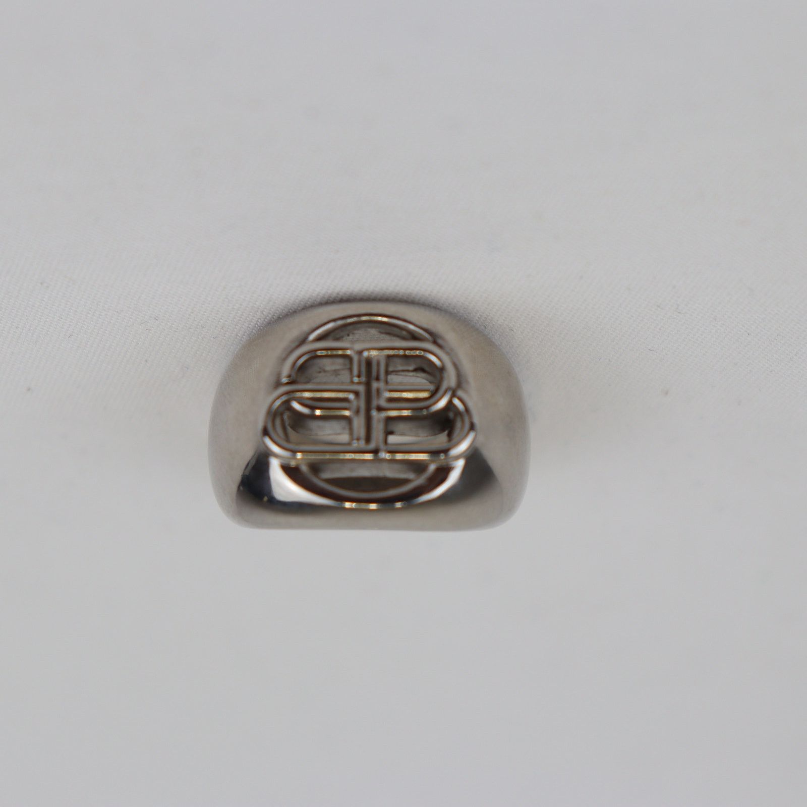 Balenciaga o1rshd1 Size: 54 / BB Logo Ring in Silver Size ONE SIZE - 2 Thumbnail