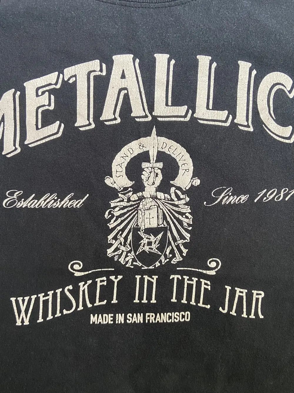 Band Tees VINTAGE 90 MERCH METALLICA WHISKEY IN THE JAR BAND TEE Y2K Size US XL / EU 56 / 4 - 4 Thumbnail