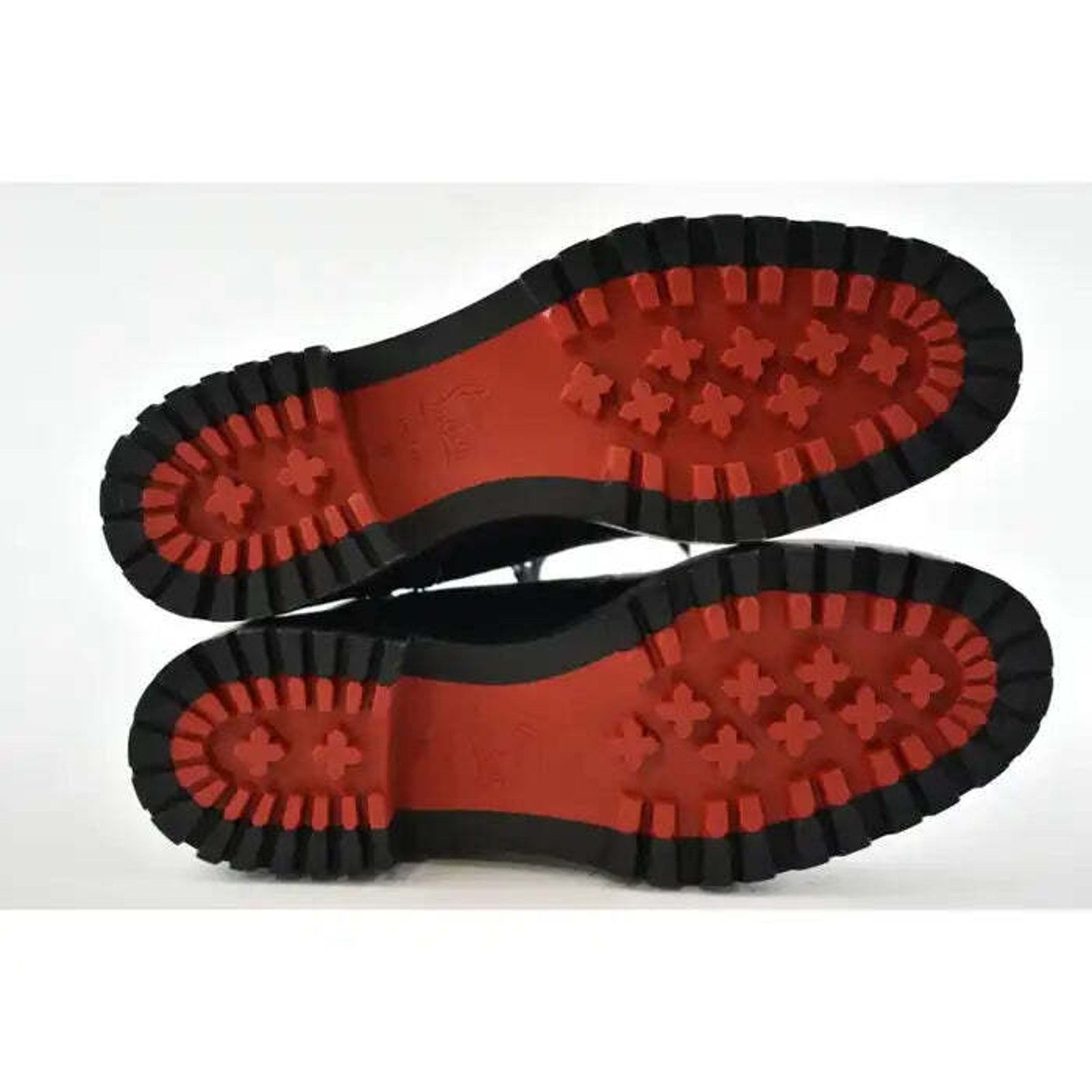 Christian Louboutin Christian Louboutin TS Croc Flat Black Calf Leather Spike Size US 6 / IT 36 - 9 Thumbnail