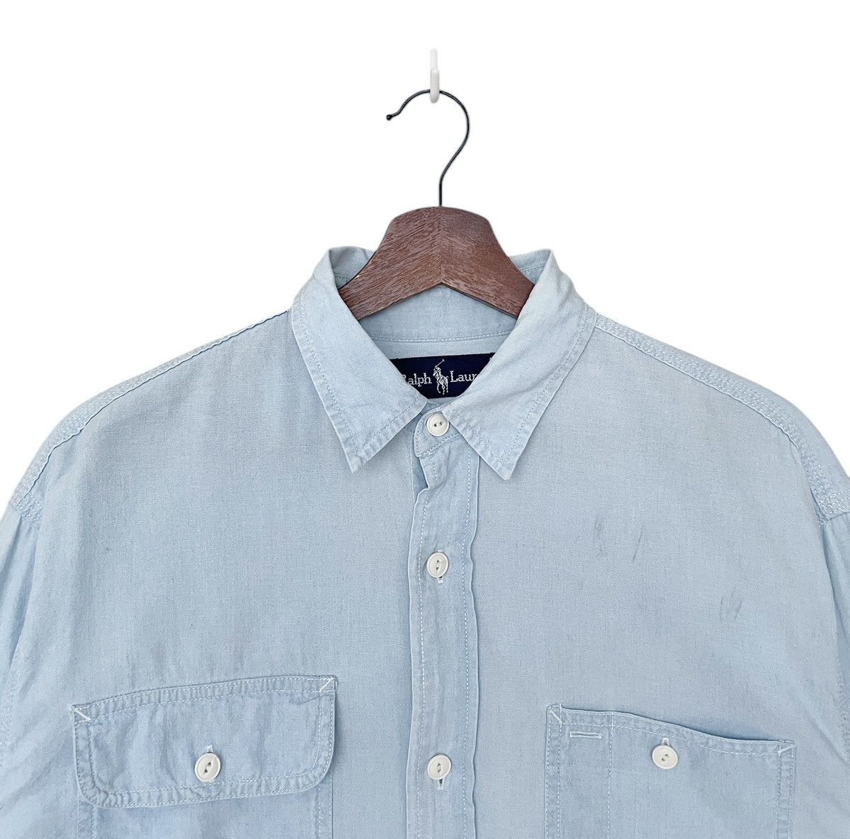 Polo Ralph Lauren Vintage Brand Polo Ralph Lauren Chambray 1990s Size US L / EU 52-54 / 3 - 7 Thumbnail