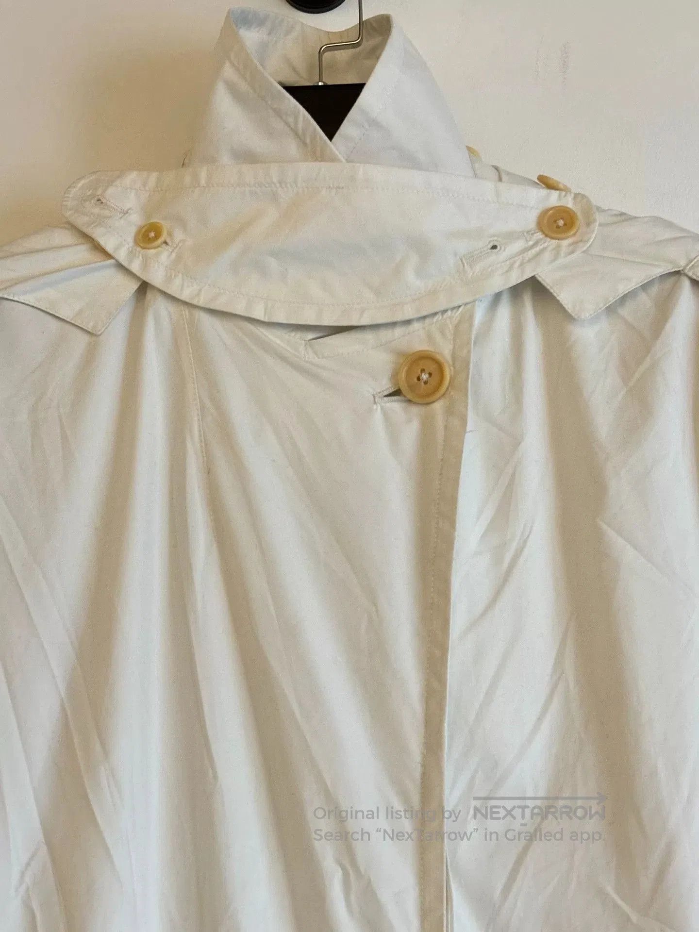Ann Demeulemeester elegant detachable collar trench coat. Size S / US 4 / IT 40 - 5 Thumbnail