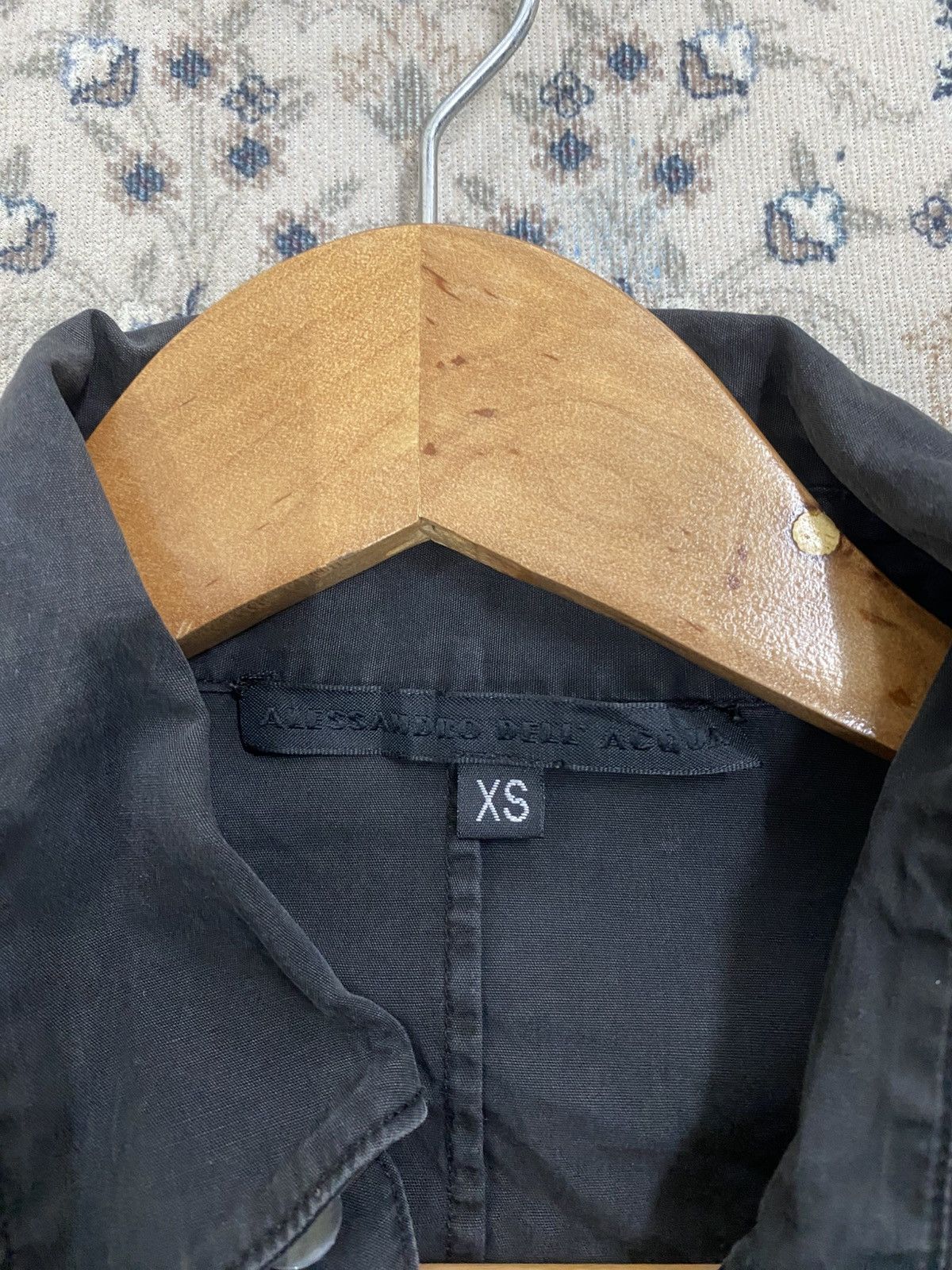 Alessandro Dell'acqua BLACK DESIGNER LONGSLEEVE SHIRT MADE IN ITALY Size US XS / EU 42 / 0 - 6 Thumbnail