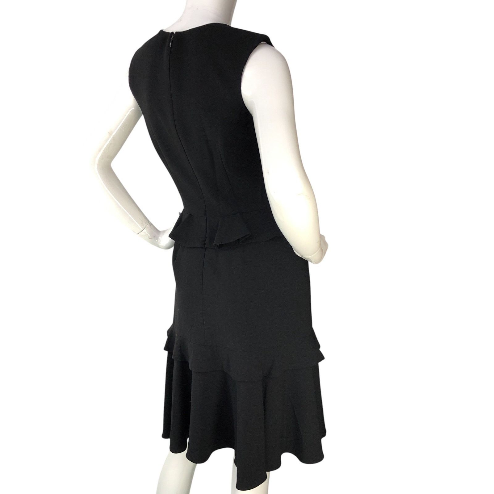 Prabal Gurung Prabal Gurung Size 4 Dress Tiered Ruffle V Neck Sleeveless Size S / US 4 / IT 40 - 8 Thumbnail