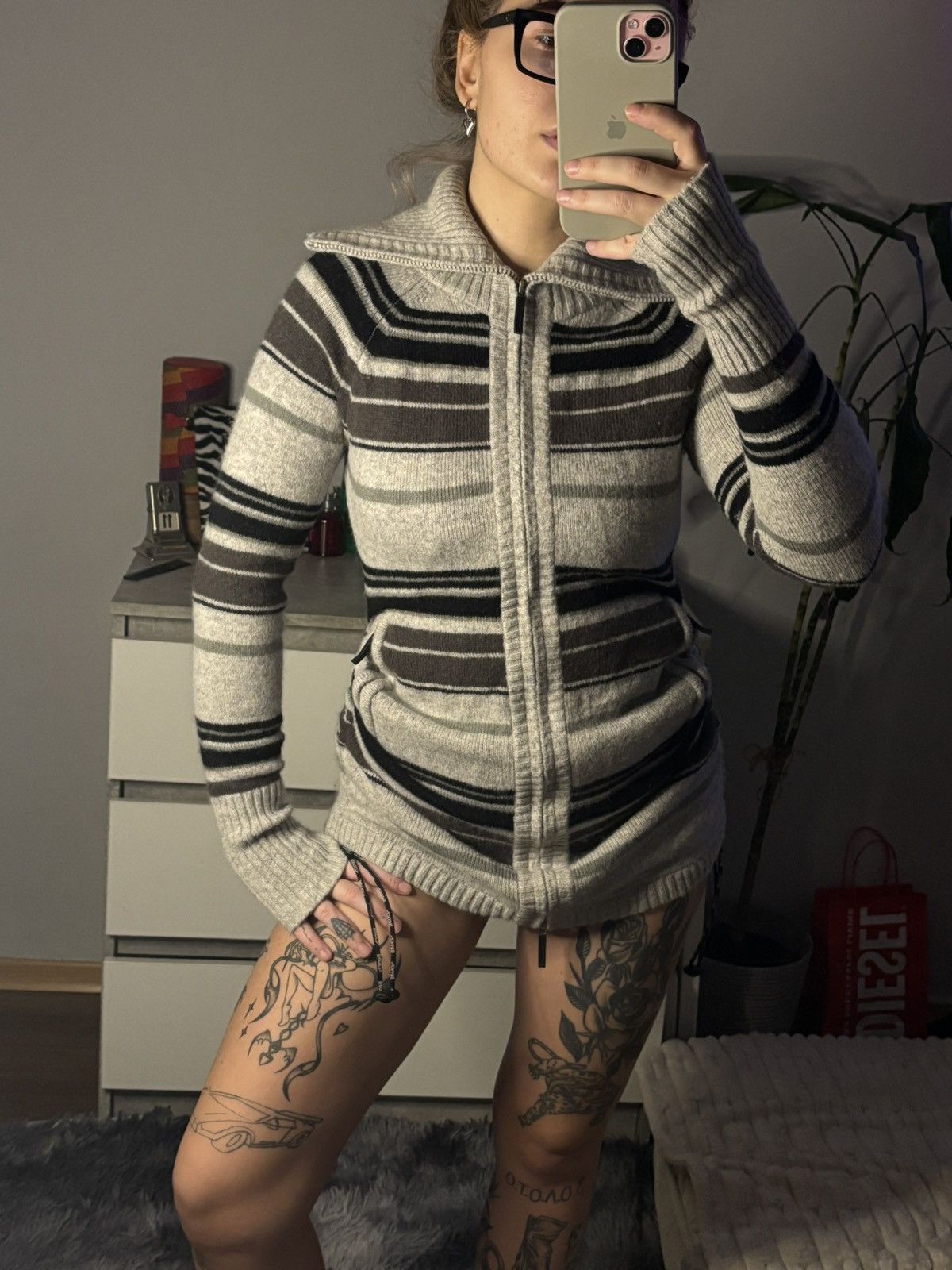 Bench × Vintage Vintage striped sweater/dress amazing beautiful natural wool Size XS / US 0-2 / IT 36-38 - 5 Thumbnail