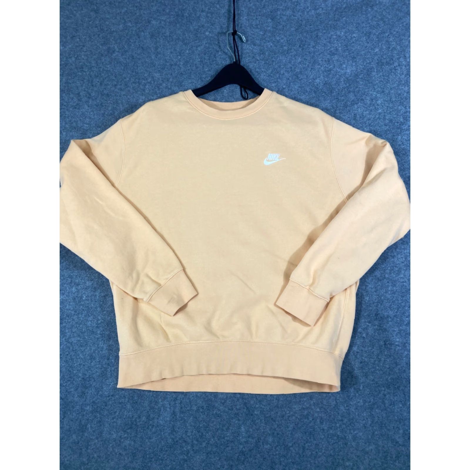 Nike Nike Sportswear Sweatshirt Shirt Mens Large Beige Logo Long Sleeve Crew Neck Pullover Fleece Ventage? Size US L / EU 52-54 / 3 - 3 Thumbnail