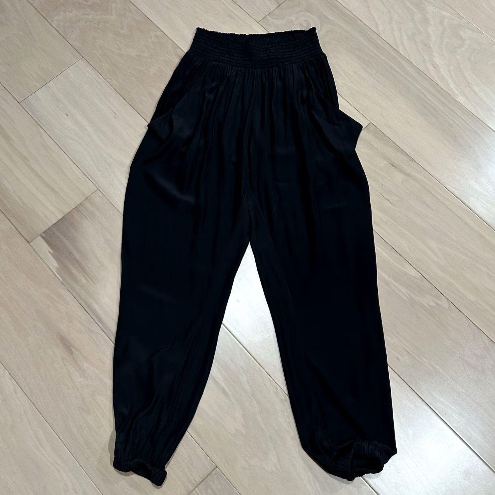 Ramy Brook Ramy Brook Markie Pant In Black Women’s XS Pants Harem Elastic Waist Pockets 28-30 Inseam 26 Black Women’s XS Size 28" / US 6 / IT 42 - 2 Thumbnail
