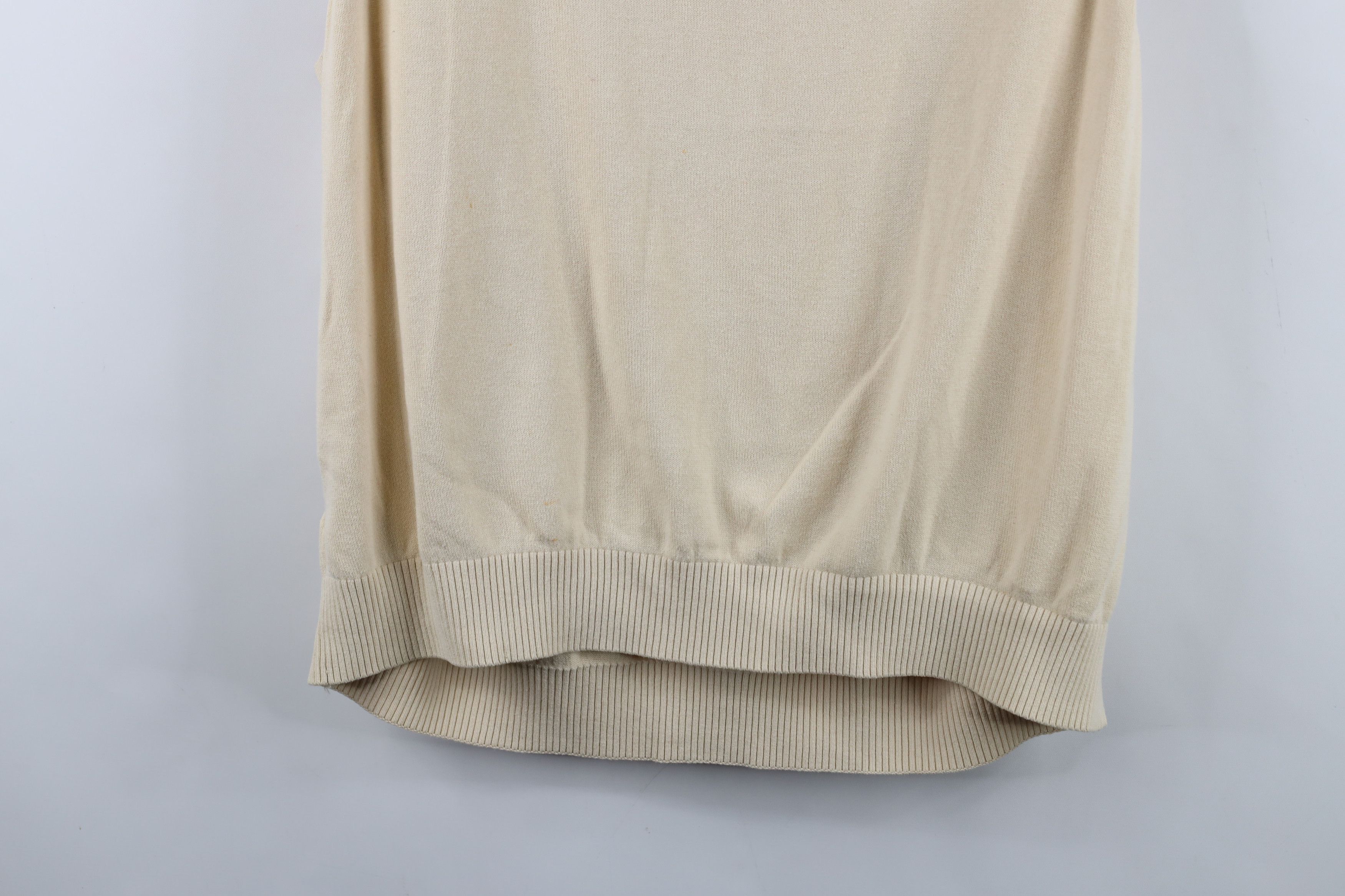 Tommy Hilfiger Vintage Tommy Hilfiger Knit V-Neck Sweater Vest Beige Tan Size US XL / EU 56 / 4 - 13 Thumbnail