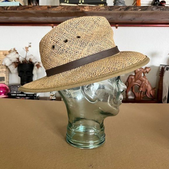 Pendleton Pendleton Straw Rye Woven Fedora Sun Wide Brin Hat Size ONE SIZE - 5 Thumbnail