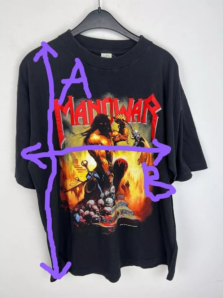 Vintage Vintage Manowar 1994 World Tour Agony and Ecstasy Shirt Size US XL / EU 56 / 4 - 9 Thumbnail