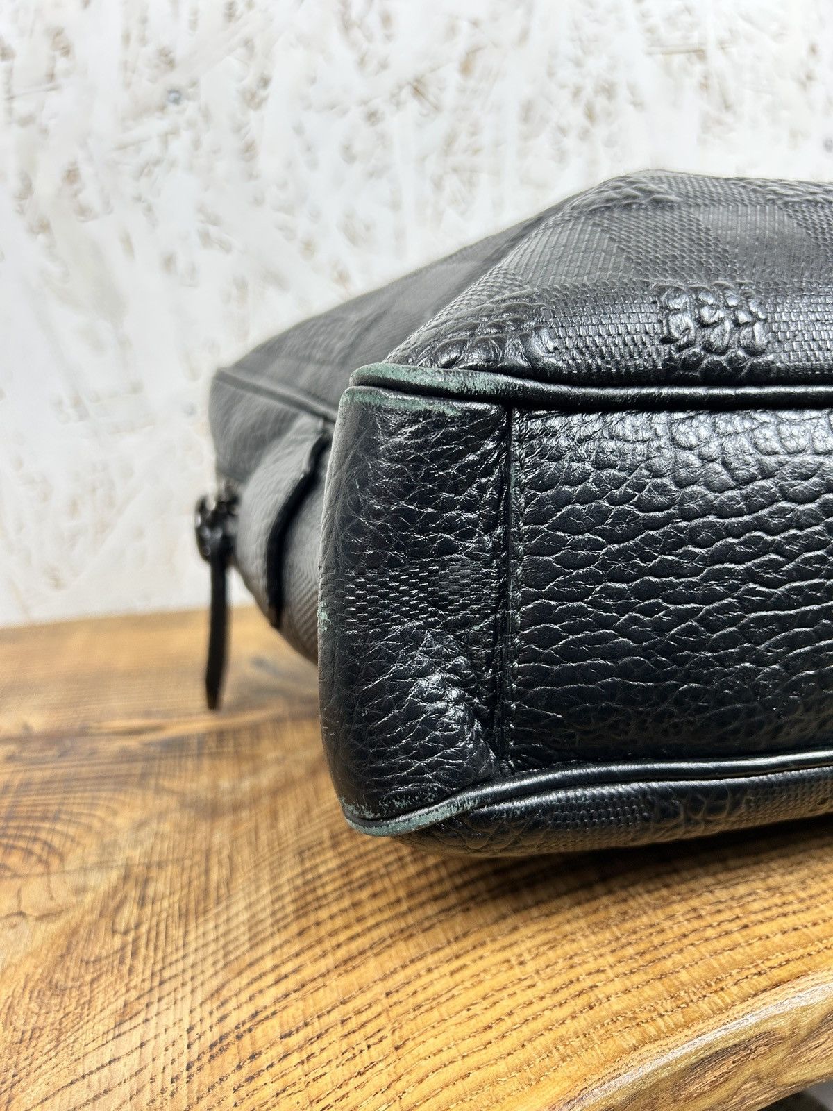 Burberry Burberry Nova Check Leather Notebook Handbag Bag Size ONE SIZE - 8 Thumbnail