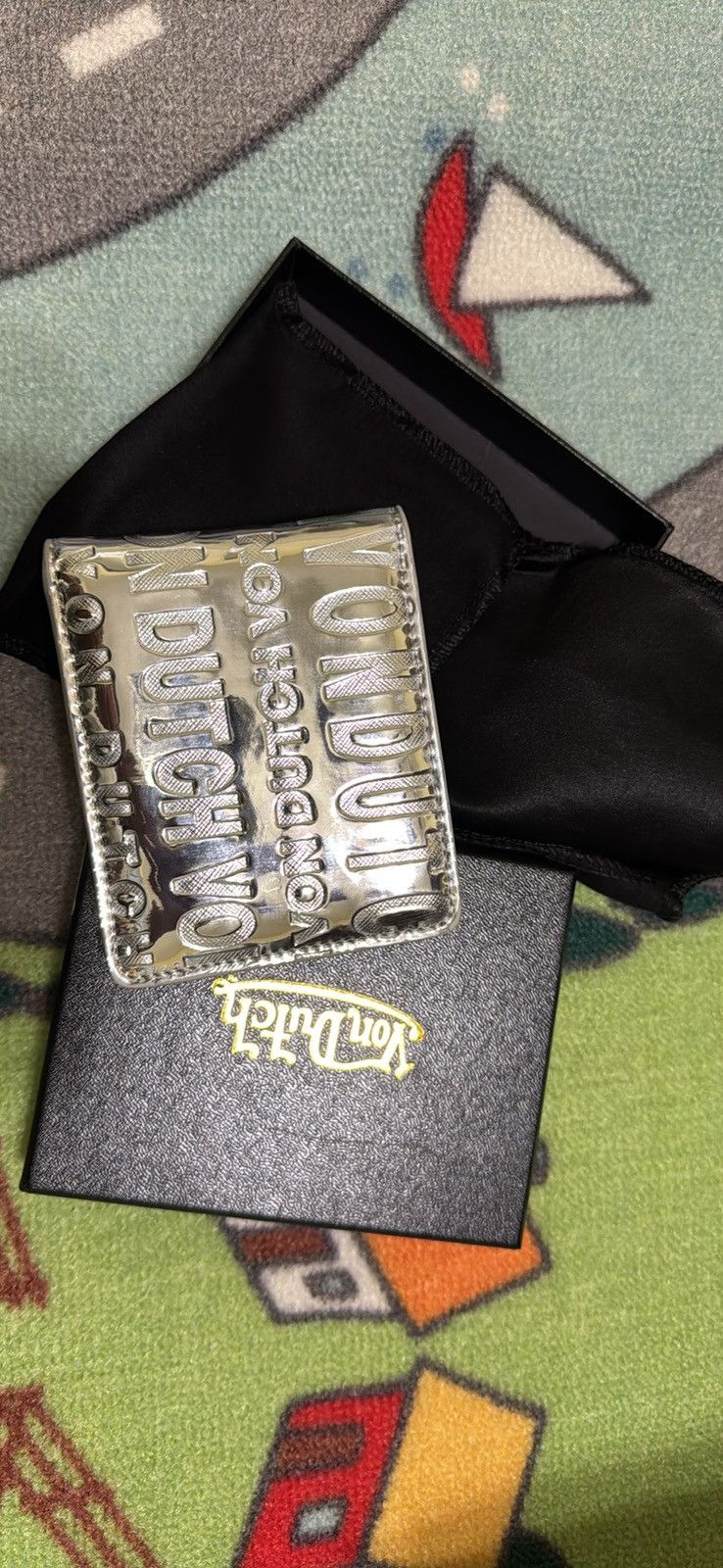 Von Dutch Von Dutch Silver Foil Reflective Wallet Size ONE SIZE - 3 Thumbnail