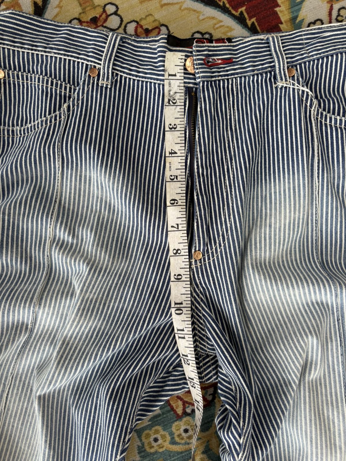 JNCO × Japanese Brand × Southpole Baggy Hickory Jeans Pnb Nation Wide Leg Denim Y2k Jnco Size US 34 / EU 50 - 21 Thumbnail