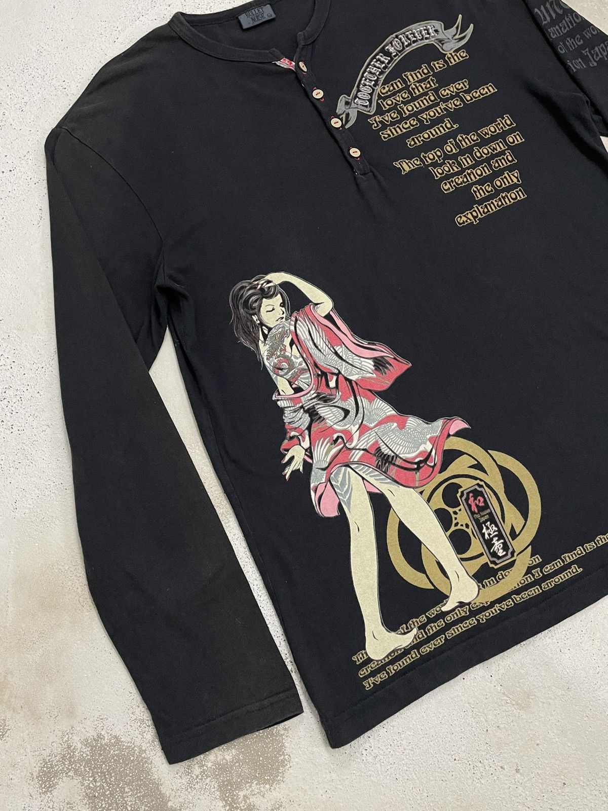 Bullet Noise Bullet Noise The Fusion Japan Tattoed Japanese Poem Faded Size US XL / EU 56 / 4 - 12 Thumbnail