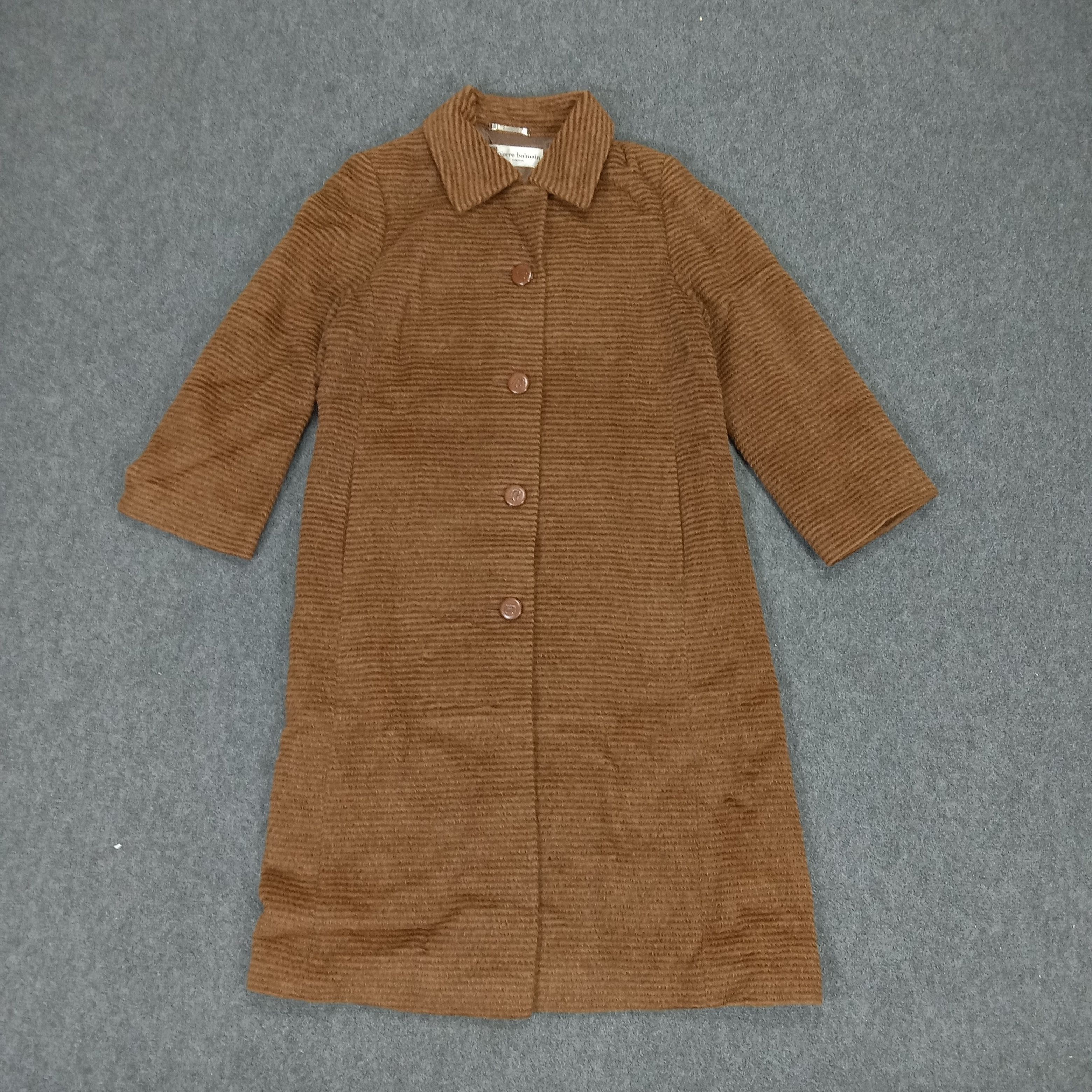 Pierre Balmain × Vintage Pierre Balmain Paris Fleece Wool Coat Size US S / EU 44-46 / 1 - 1 Thumbnail