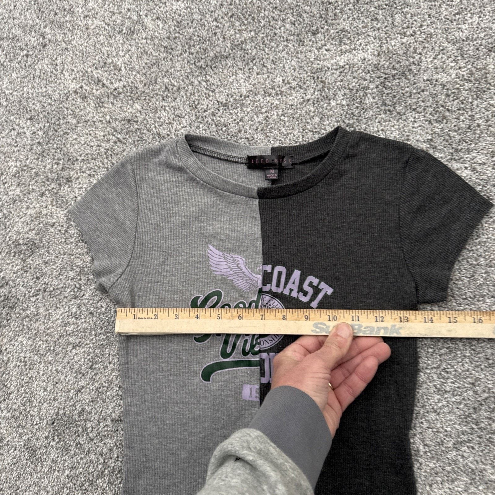 Other Y2K Style Tee Womens M Grunge Cropped Patchwork Skater Size M / US 6-8 / IT 42-44 - 3 Thumbnail