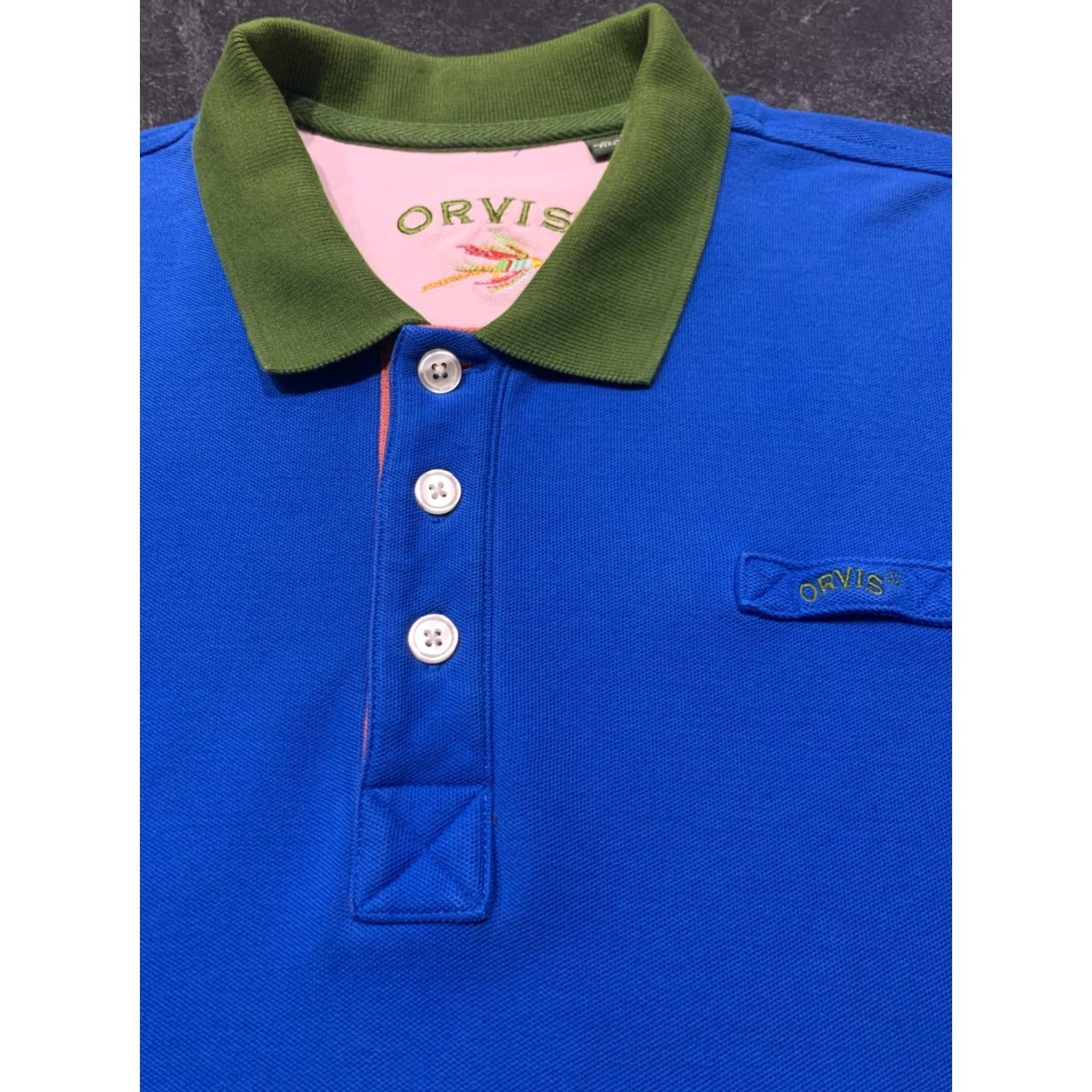 Orvis Orvis Polo Shirt Casual Fishing Hiking Mens XL Blue Heavyweight Short Sleeve Size US XL / EU 56 / 4 - 6 Thumbnail