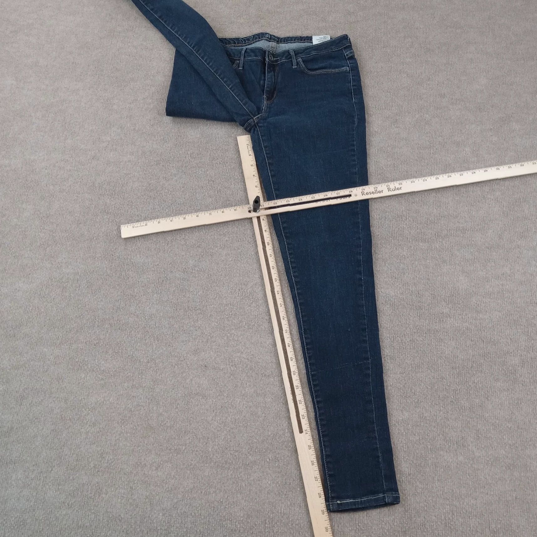 Levi's Levis Skinny Jeans Womens Size 29 Blue Denim Stretch Mid Rise Size 29" - 2 Thumbnail