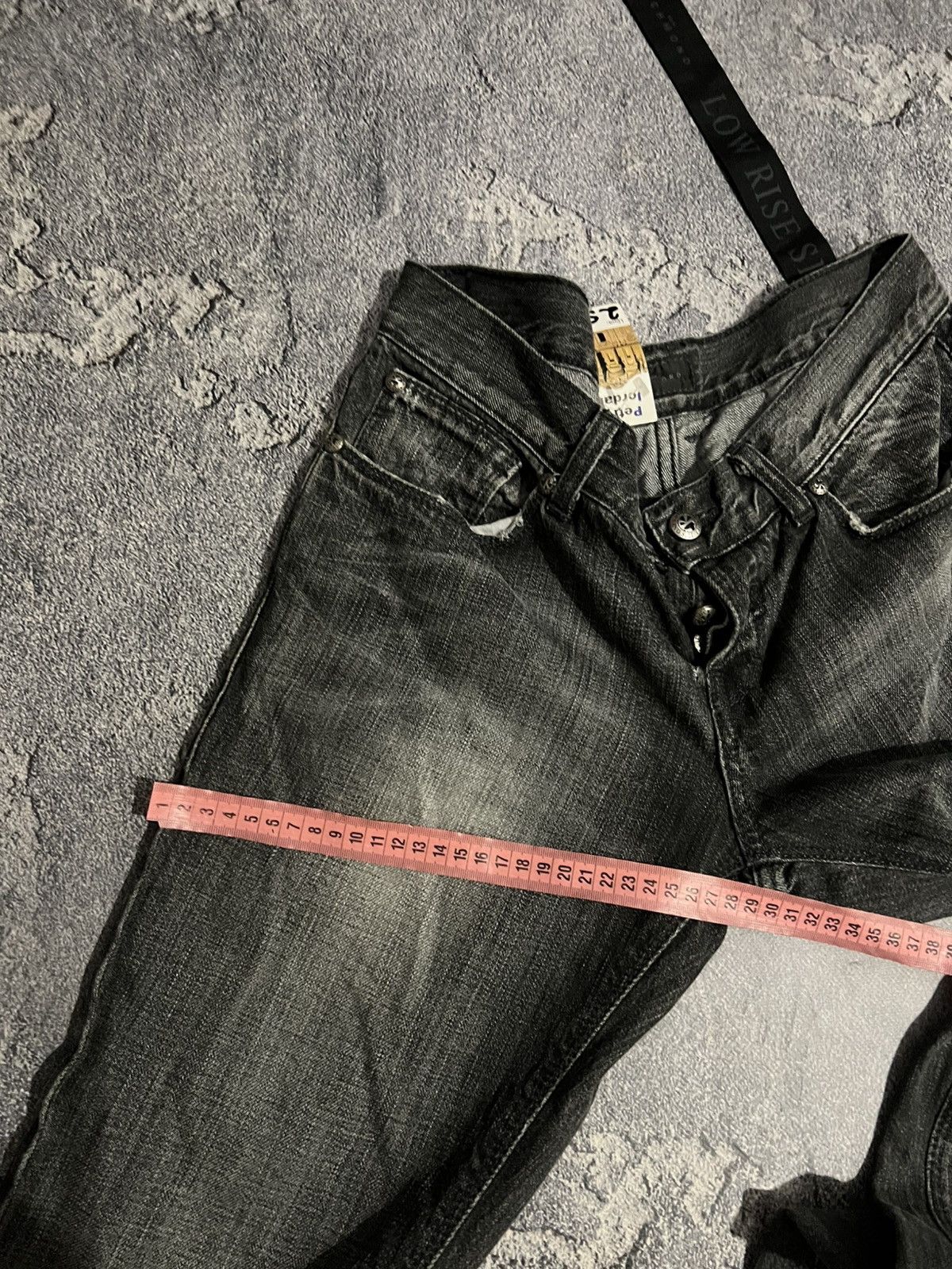 Japanese Brand Intentional Wear Y2K Aesthetic Distressed Skinny Jeans 90 Size US 31 - 11 Thumbnail