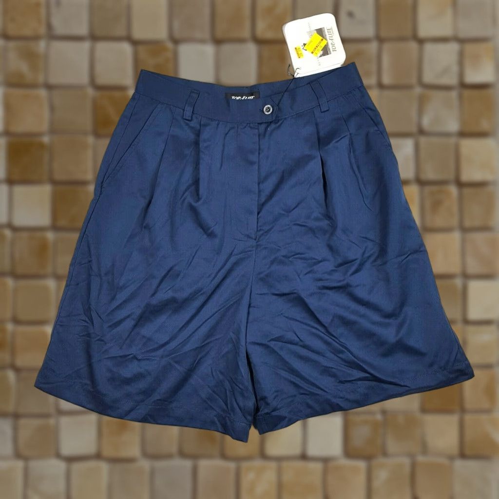 Spalding VINTAGE Spalding Golf Women's Shorts Navy Blue Pleated High Waist 14 Athletic Outdoor Trousers Size 29" - 1 Thumbnail