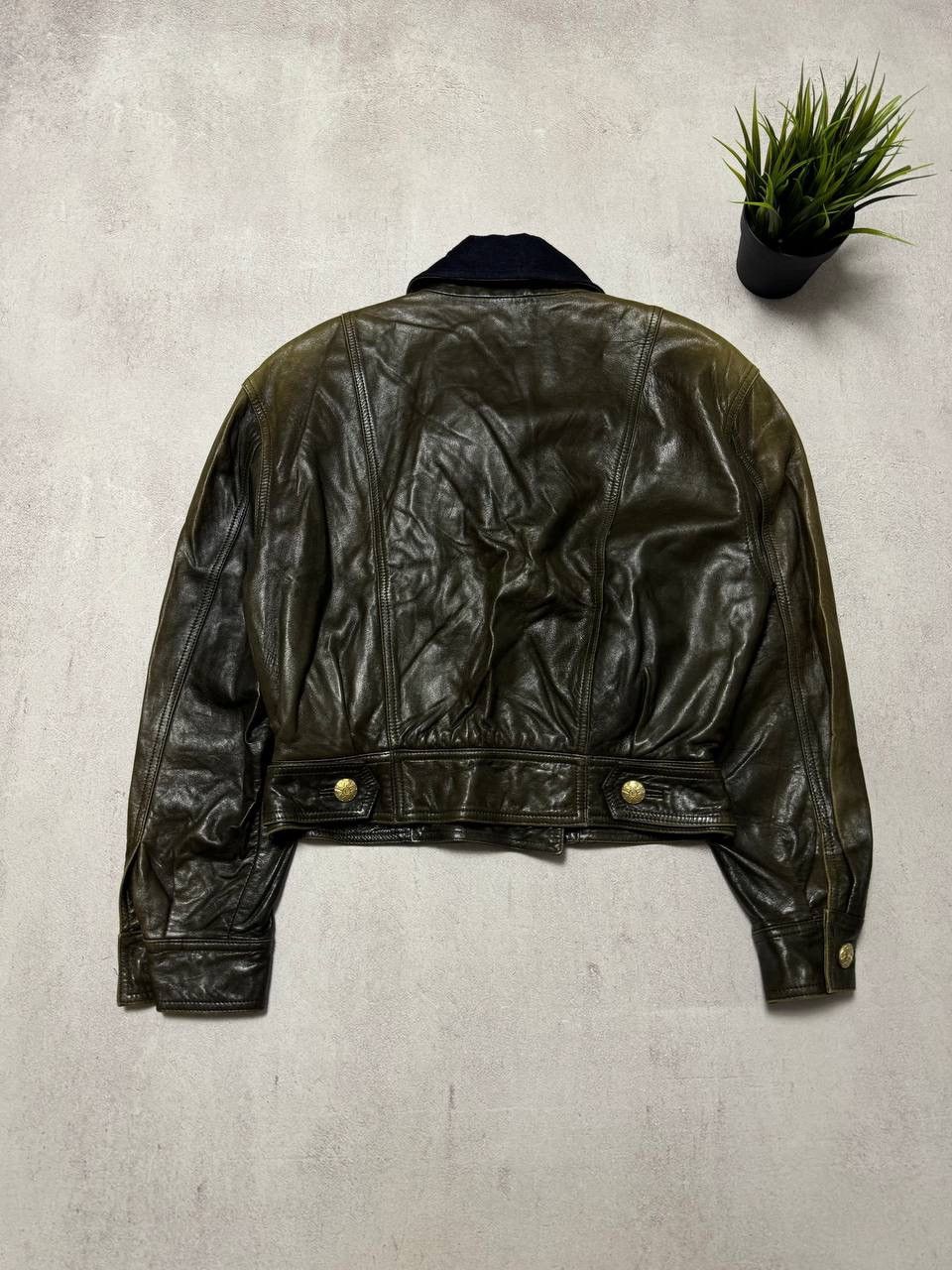 Escada × Vintage Vintage Escada Leather Jacket Bomber Very Rare Women Size M / US 6-8 / IT 42-44 - 4 Thumbnail