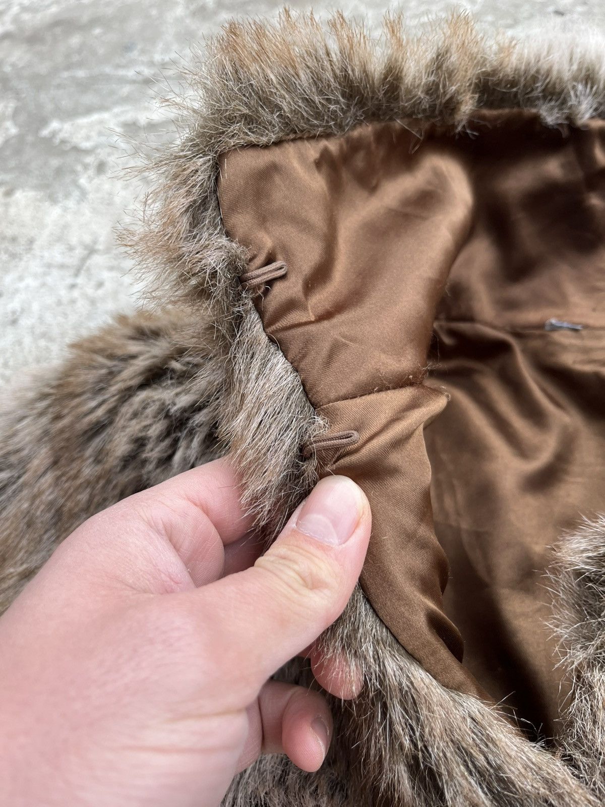 If Six Was Nine × Le Grande Bleu (L.G.B.) Vintage Fluffy Gothic JPG Style Eco Fur Faux Coat Jacket Y2K Size M / US 6-8 / IT 42-44 - 12 Thumbnail
