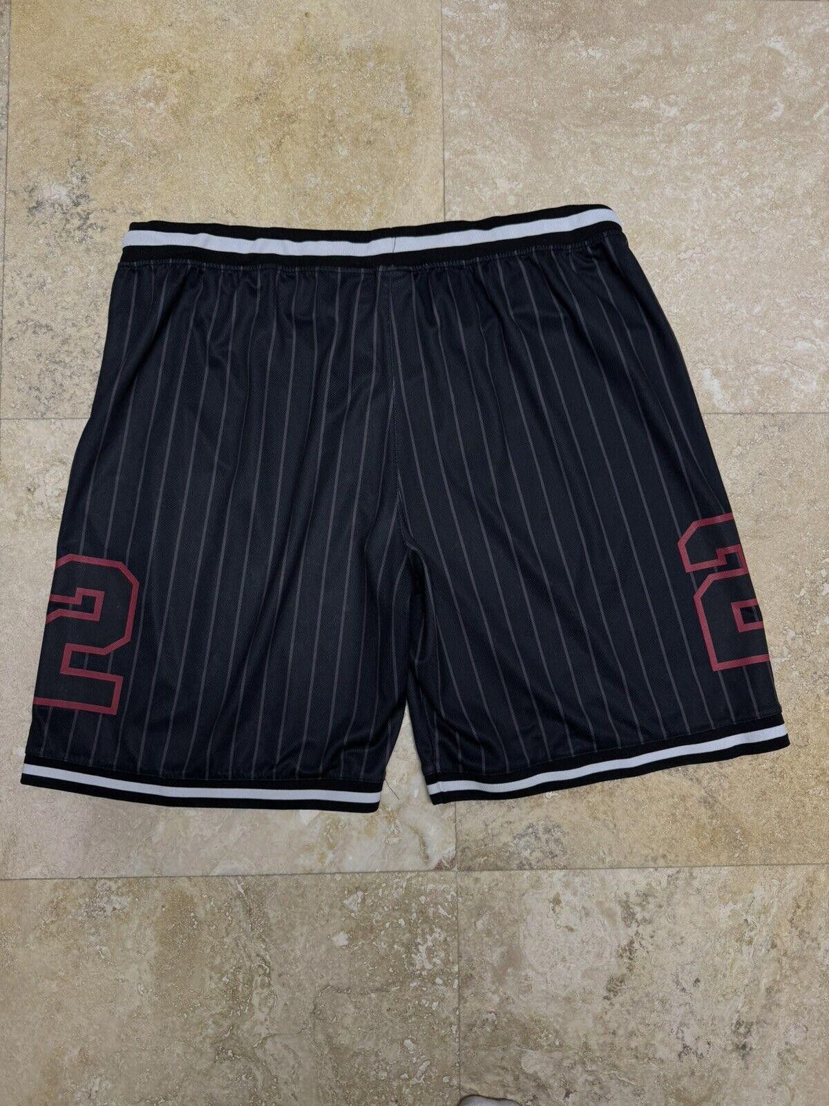 NBA Miami Heat NBA Apparel Shorts #22 JIMMY BUTLER Black & Red Size ONE SIZE - 5 Thumbnail