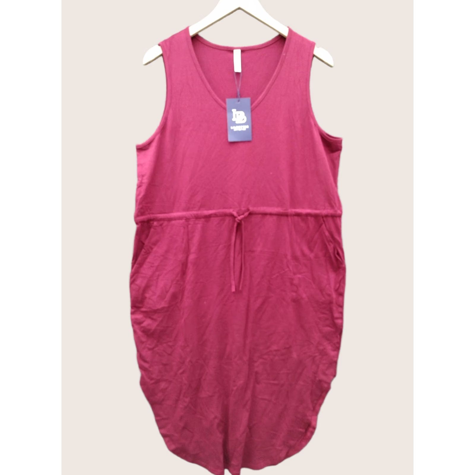 Vintage Lilbetter Women's Favorite Soft Pullover Dress Dress Red 2XL Sleeveless Tank Dress Solid Short Sleeveless Lightweight Summer Spring Fall Womens Size XXL / US 16-18 / IT 52-54 - 1 Thumbnail