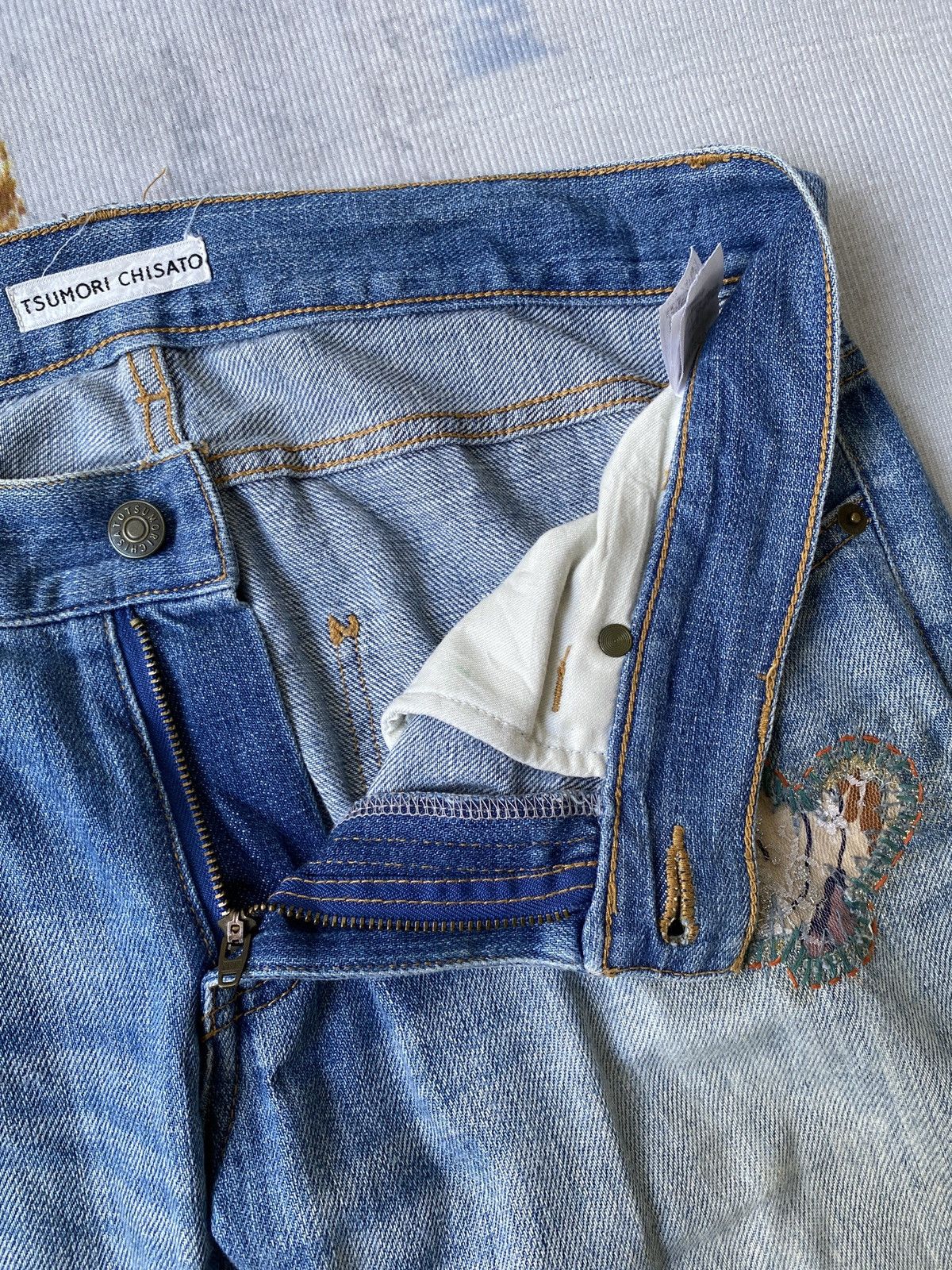 Issey Miyake Vintage 90’s Tsumori Chisato By Issey Miyake Distressed Jean Size US 33 - 16 Thumbnail