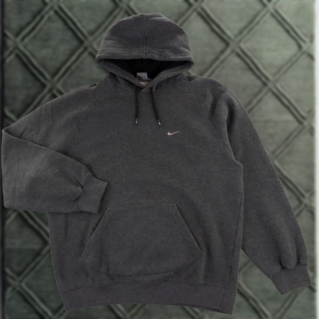 Nike Vintage Nike Hoodie Size Large Gray Y2K Charcoal RARE Size US L / EU 52-54 / 3 - 1 Thumbnail