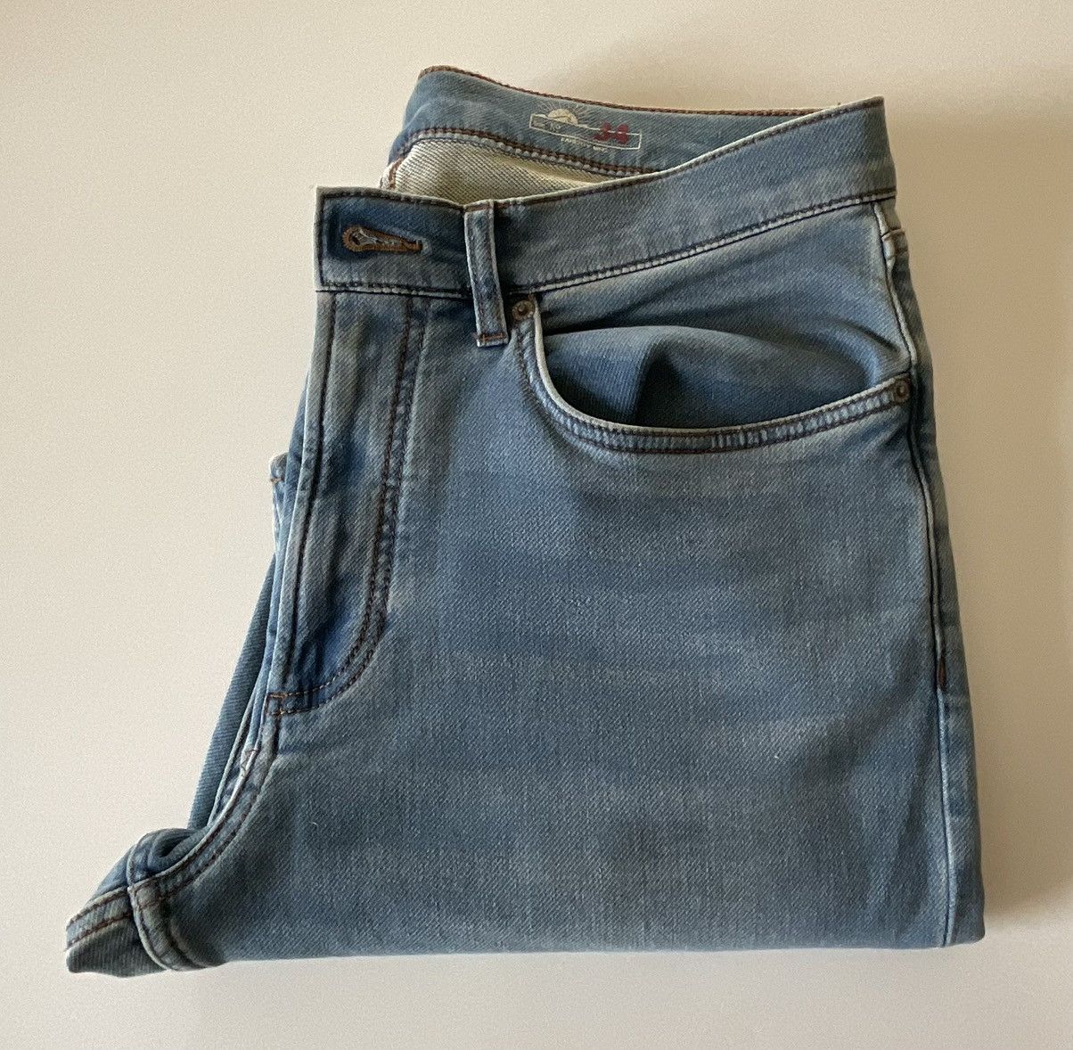 Faherty Stretch Terry Indigo 5-Pocket Eastern Shore Wash Size US 34 / EU 50 - 2 Thumbnail