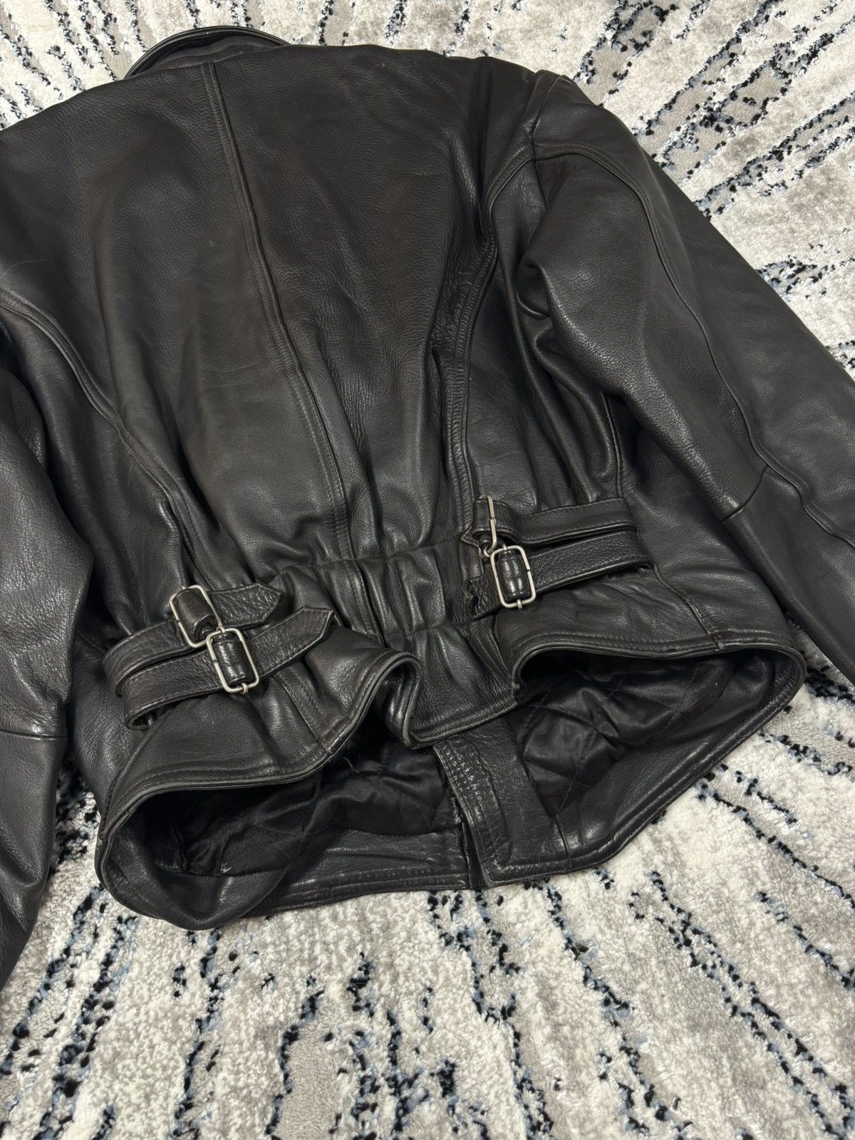Genuine Leather × Vintage Vintage the genuine leather Ramones biker 90s rock metal Size US L / EU 52-54 / 3 - 7 Thumbnail