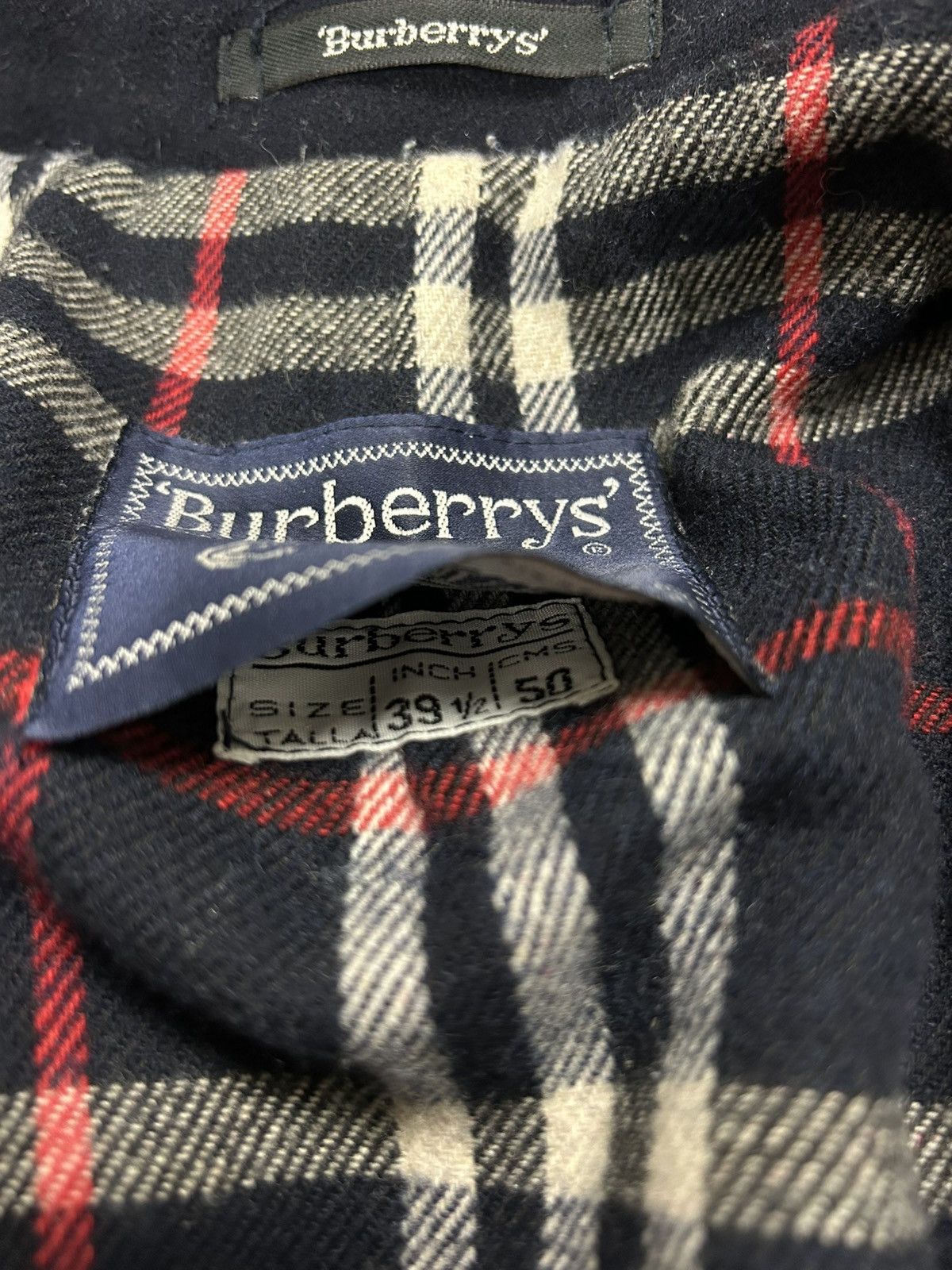 Burberry Burberrys coat navy vintage nova check Burberry wool Size US XL / EU 56 / 4 - 8 Thumbnail