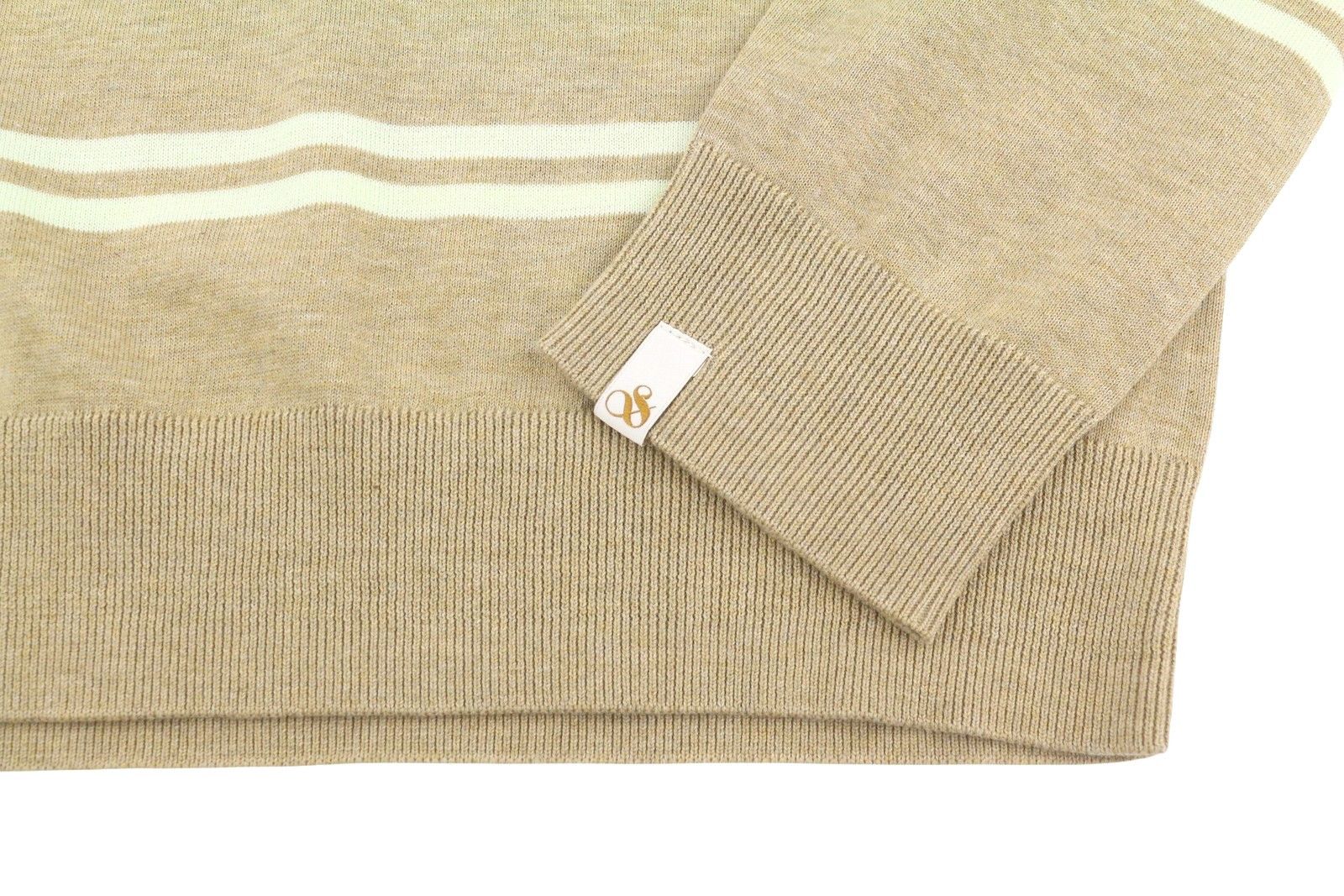 Scotch & Soda M Brown Striped Crew Neck Knitted Pull On Jumper 91036 Size US M / EU 48-50 / 2 - 6 Thumbnail