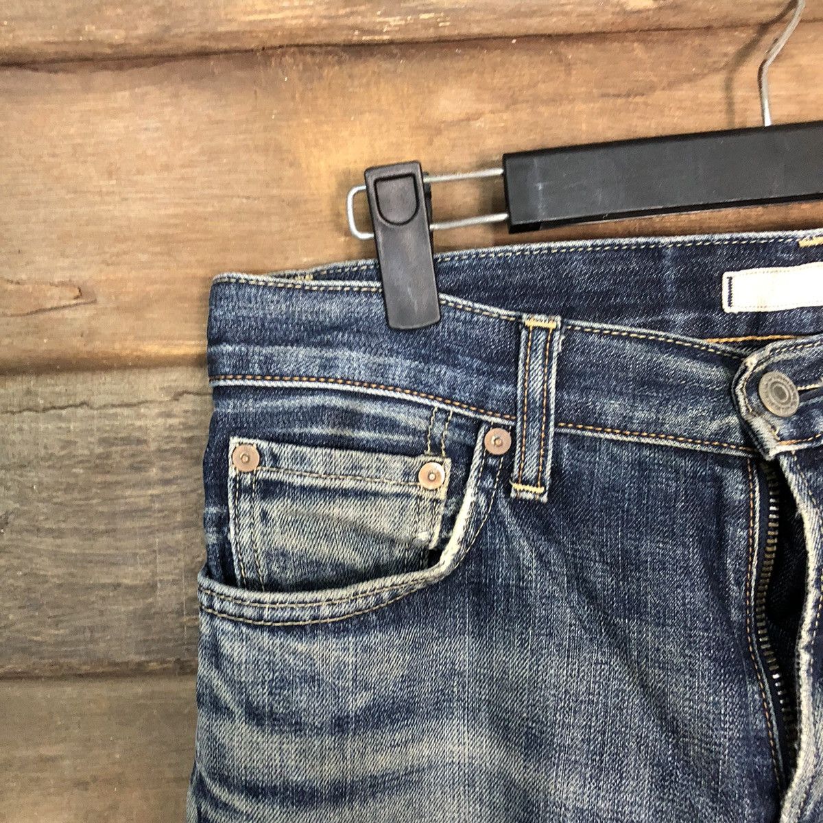 Uniqlo Uniqlo UJ faded Blue ripped distressed Denim Pants #7307 Size US 30 / EU 46 - 4 Thumbnail