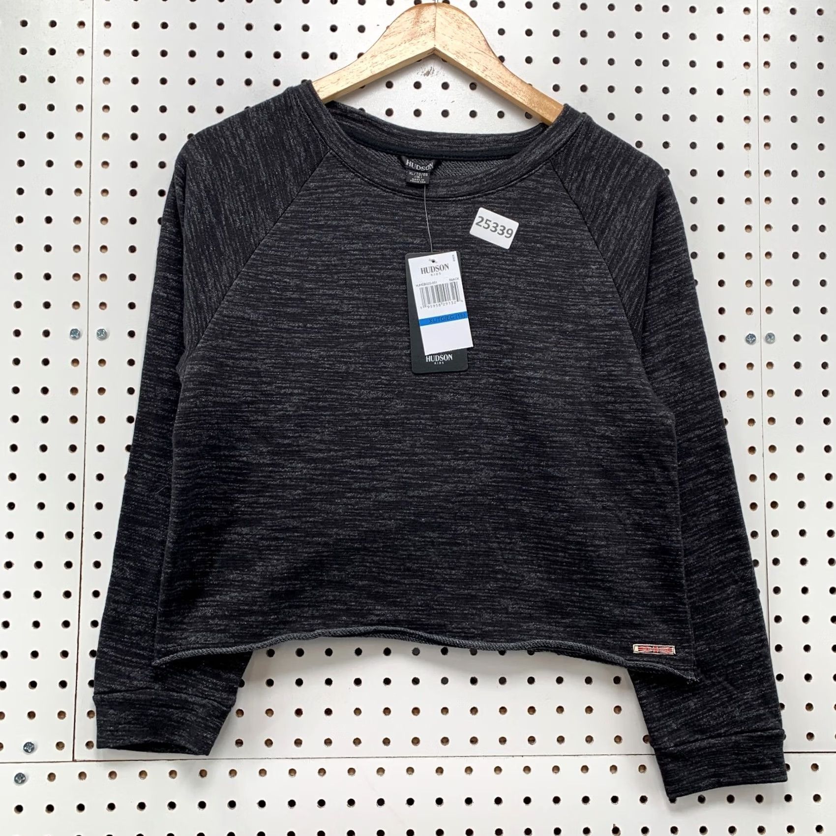 Hudson HUDSON Cropped Sweatshirt Black Womens XL Long Sleeve Crewneck Pullover Sweatshirt Size XL / US 12-14 / IT 48-50 - 5 Thumbnail