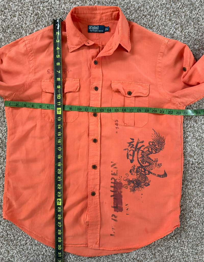 Polo Ralph Lauren Vintage Polo Ralph Lauren Asian Dragon Linen-Silk Shirt - L Size US L / EU 52-54 / 3 - 6 Thumbnail
