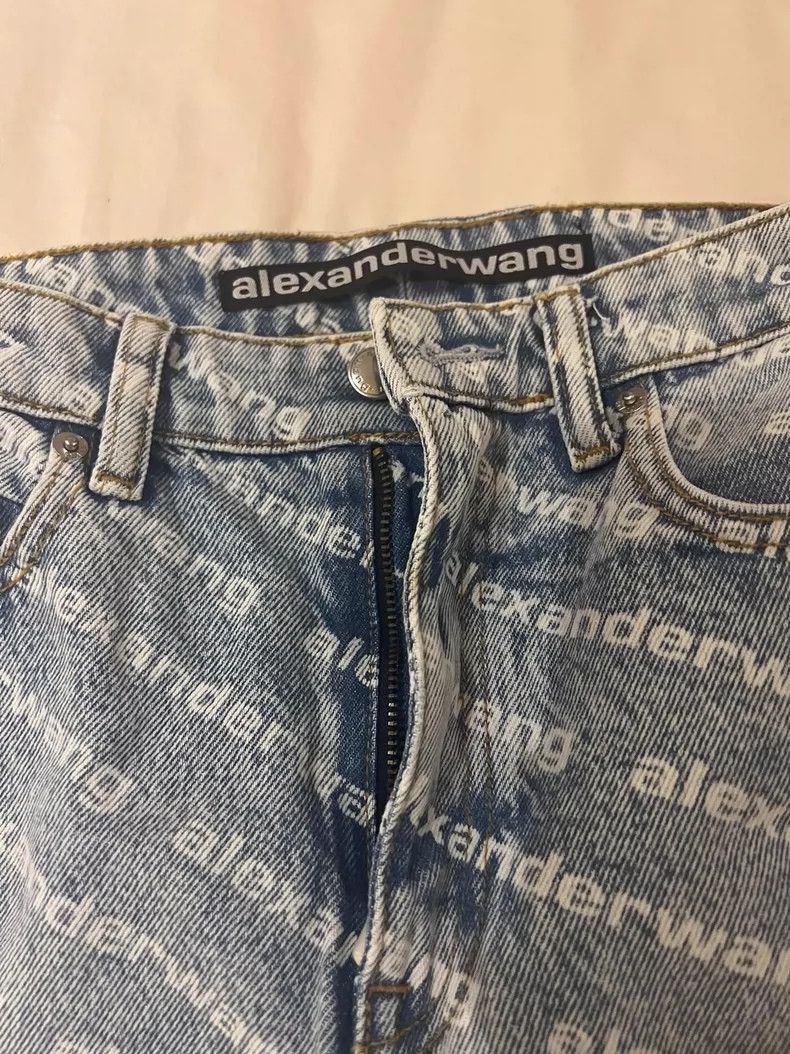 Alexander Wang Alexanderwang Printed Denim Jeans- Size 26" / US 2 / IT 38 - 2 Thumbnail