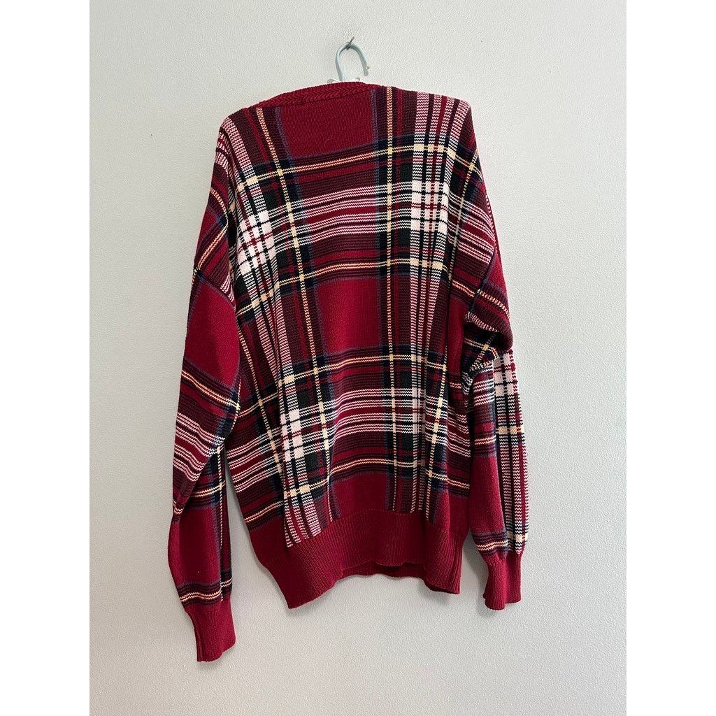 Nautica Vintage Nautica red tartan Christmas plaid sweater size L Size US L / EU 52-54 / 3 - 3 Thumbnail