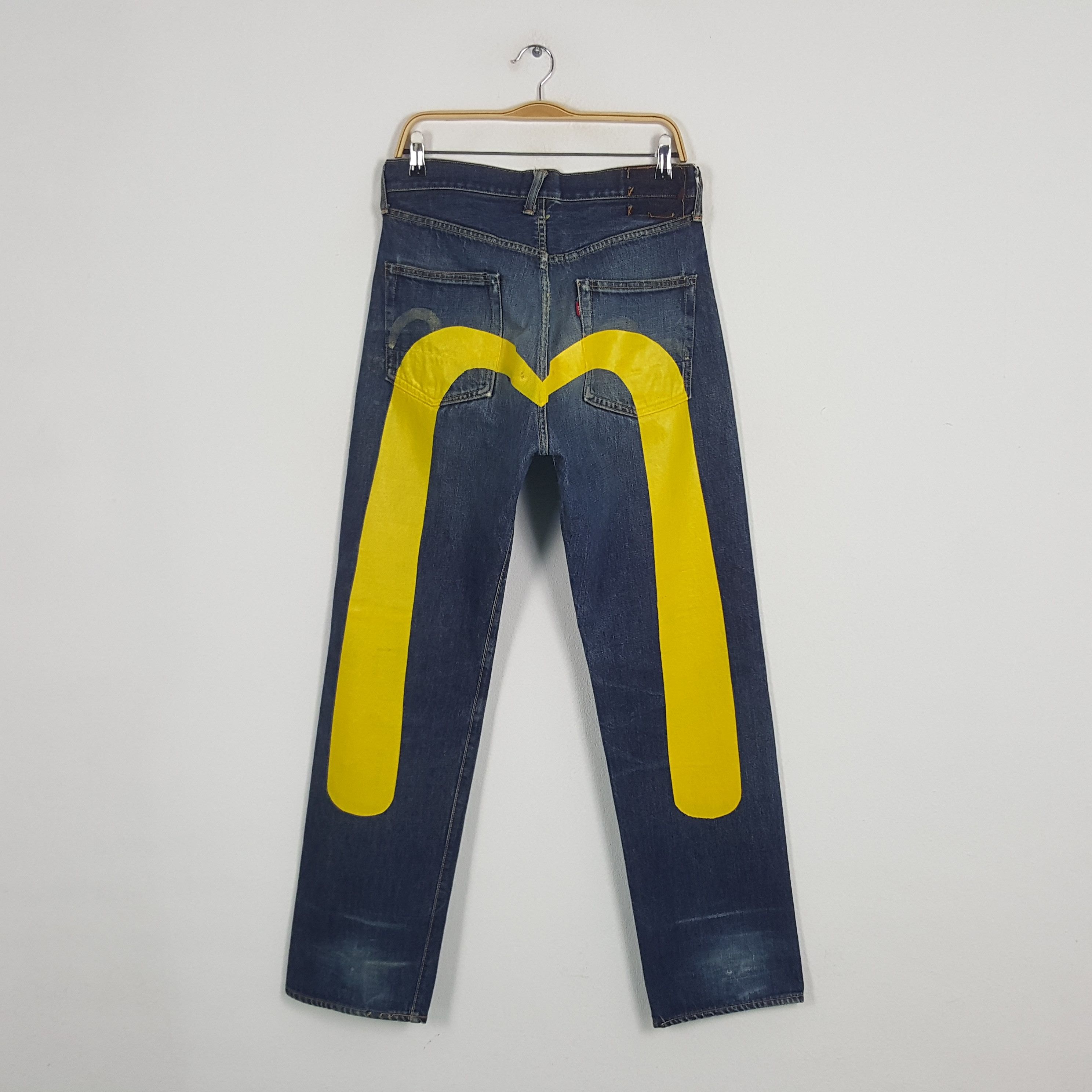 Japanese Brand × Vintage Vintage Evis Japanese Brand Daicock Custom Art Denim Jeans Size US 30 / EU 46 - 1 Thumbnail