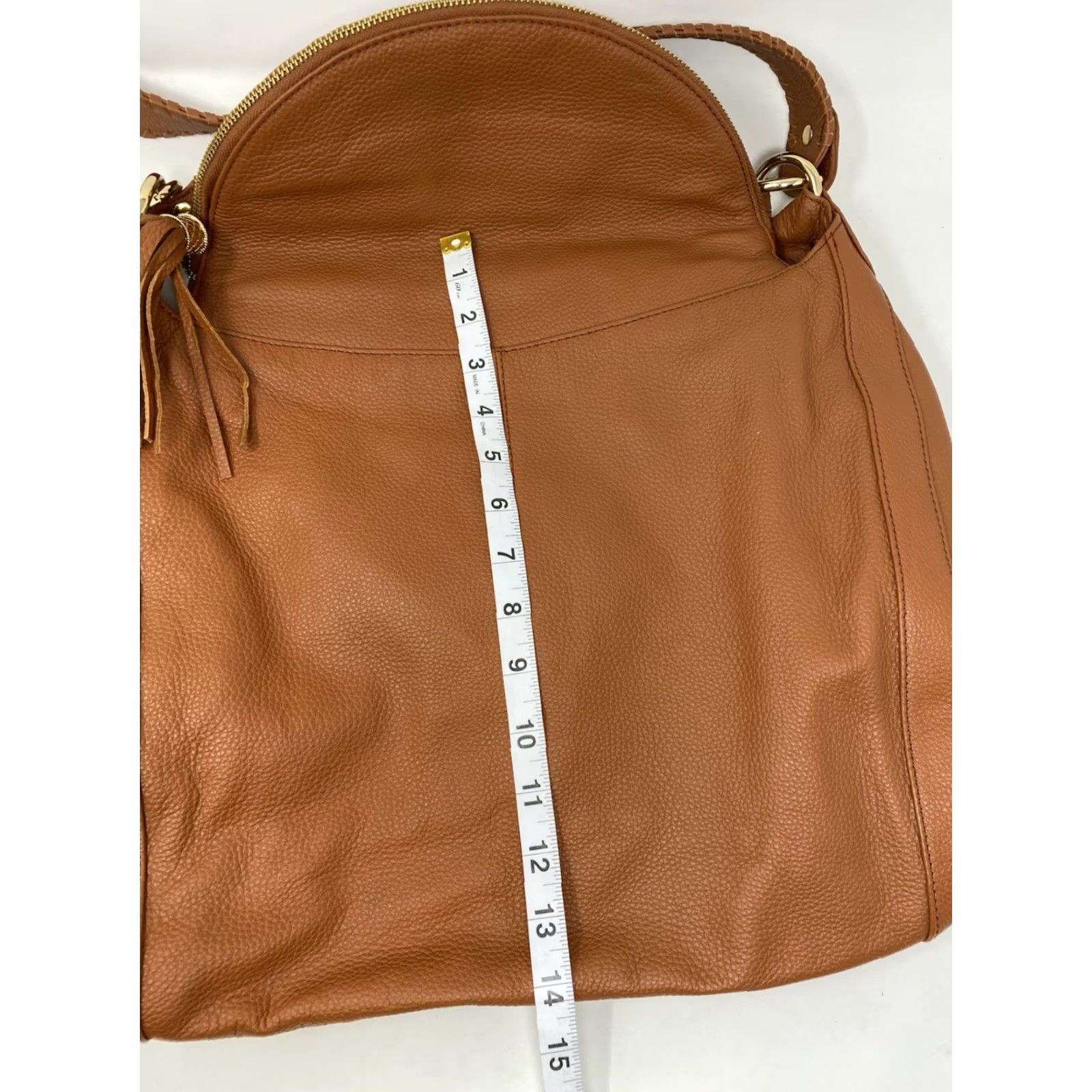 Vintage Onna Ehrlich Shoulder Bag Brown Pebbled Leather Large Tassel Purse Purse Tassel Gold Hardware Zip Inner Pockets Women's Bag Cleaning: See Photos Size ONE SIZE - 7 Thumbnail