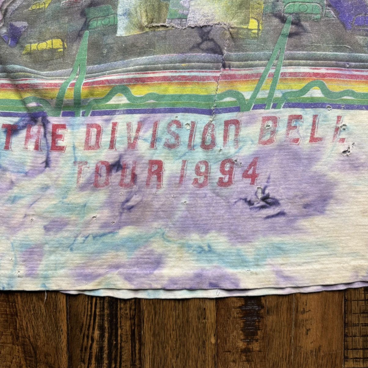Pink Floyd 1994 Pink Floyd Division Bell Tour Tee Tie-Dye VTG Size US L / EU 52-54 / 3 - 5 Thumbnail