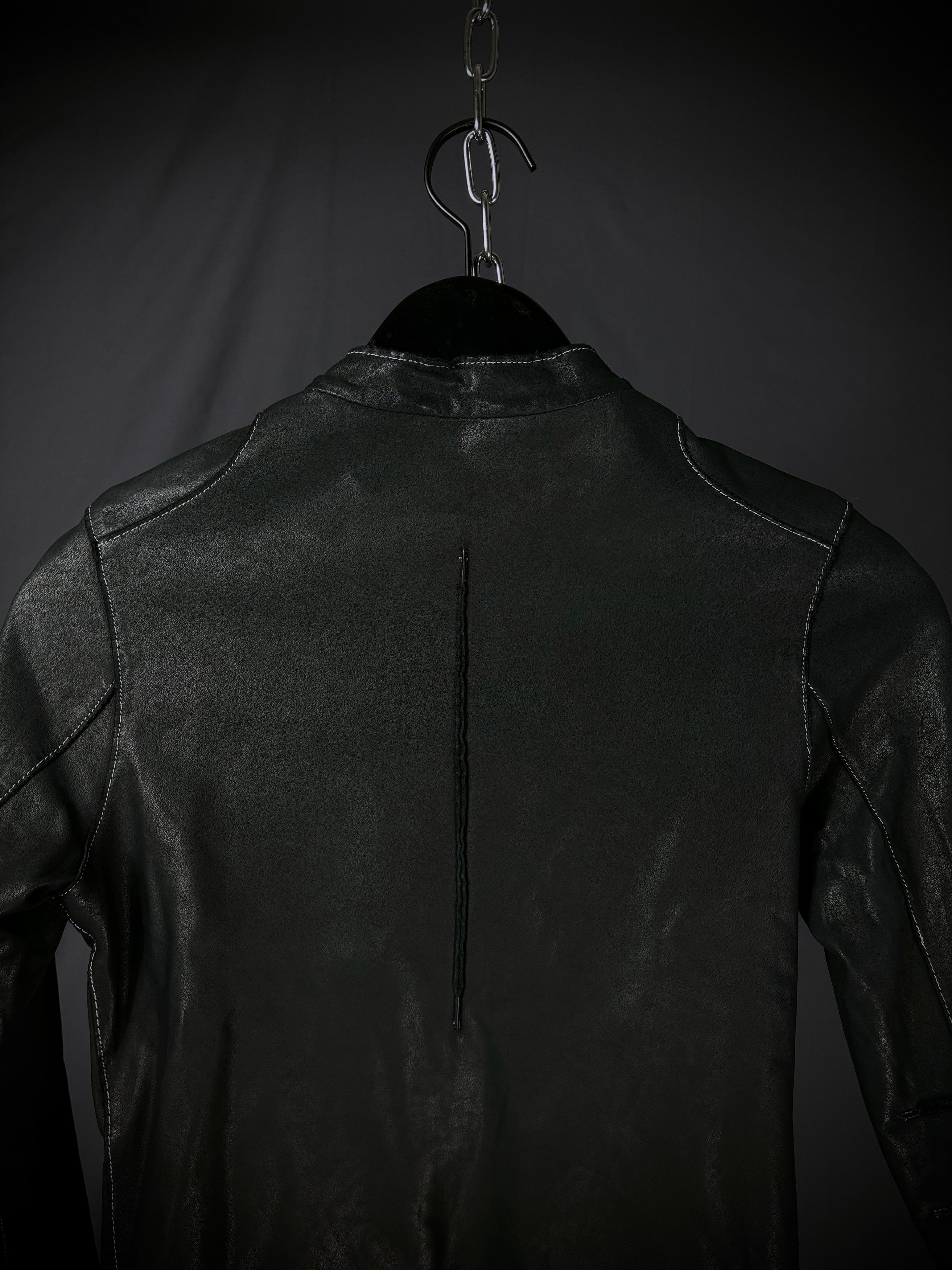 Japanese Brand Sisii Contrast Stitch Washable Leather Jacket Size XXS / US 00 / IT 34 - 7 Thumbnail